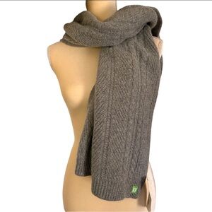 KB lambs wool angora gray Scarf 71” long 19” wide